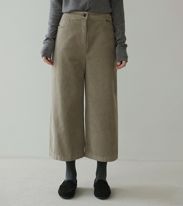 [RR]モカコーデュロイ羊毛キュロットパンツ
