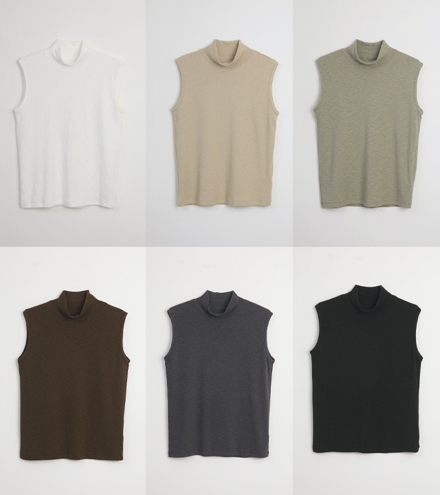 [RR]モーダルスパンモックネックノースリーブ