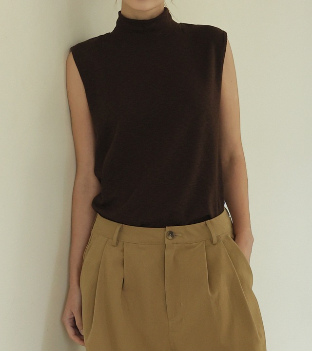 [RR]モーダルスパンモックネックノースリーブ