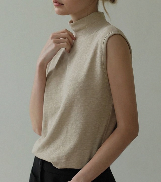 [RR]モーダルスパンモックネックノースリーブ