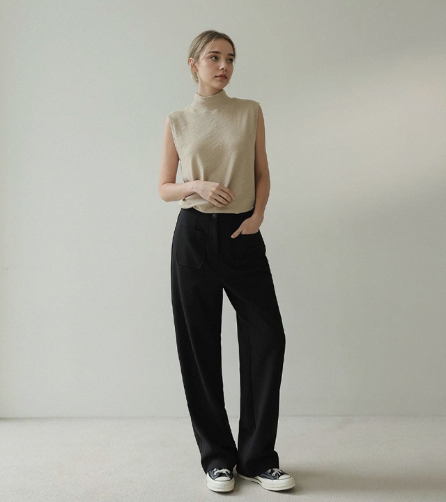 [RR]モーダルスパンモックネックノースリーブ