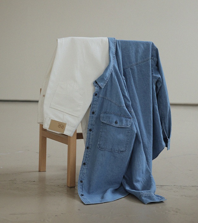 🌈[RR]エリーウォッシュデニムシャツ_ライトブルー