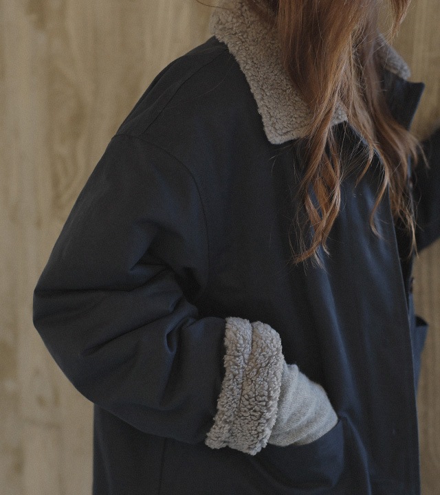 ビーゼンダブルカラーパッド入りコート