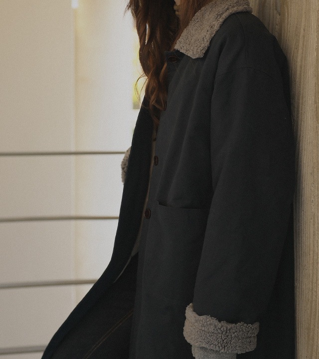 ビーゼンダブルカラーパッド入りコート