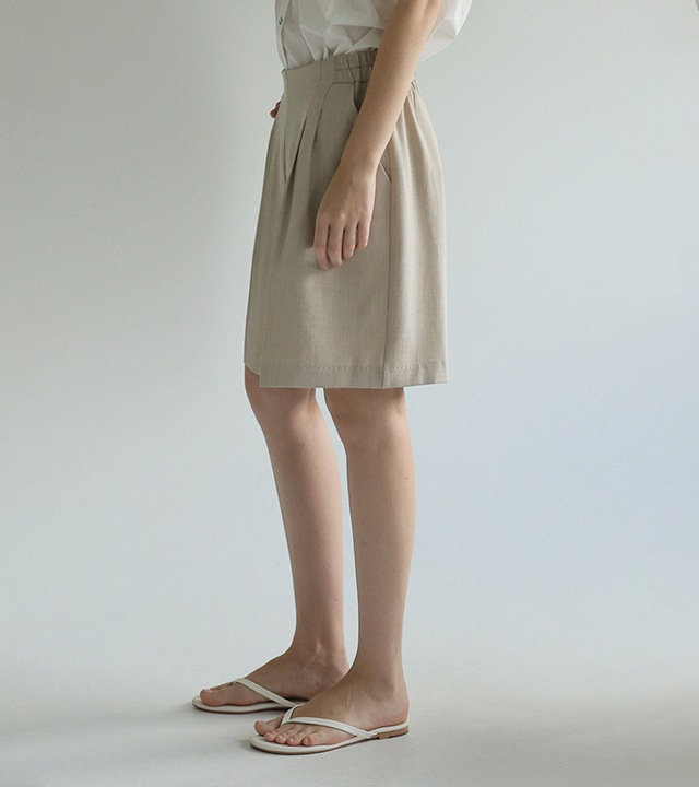 [RR]マンツレーヨンスパン4分丈ショーツ