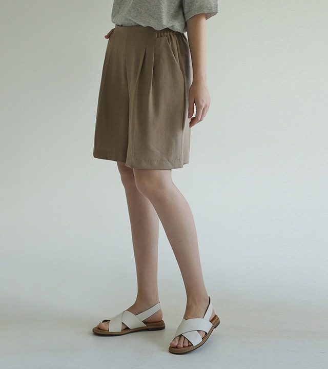 [RR]マンツレーヨンスパン4分丈ショーツ