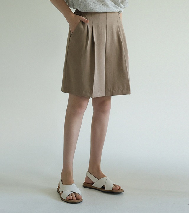 [RR]マンツレーヨンスパン4分丈ショーツ