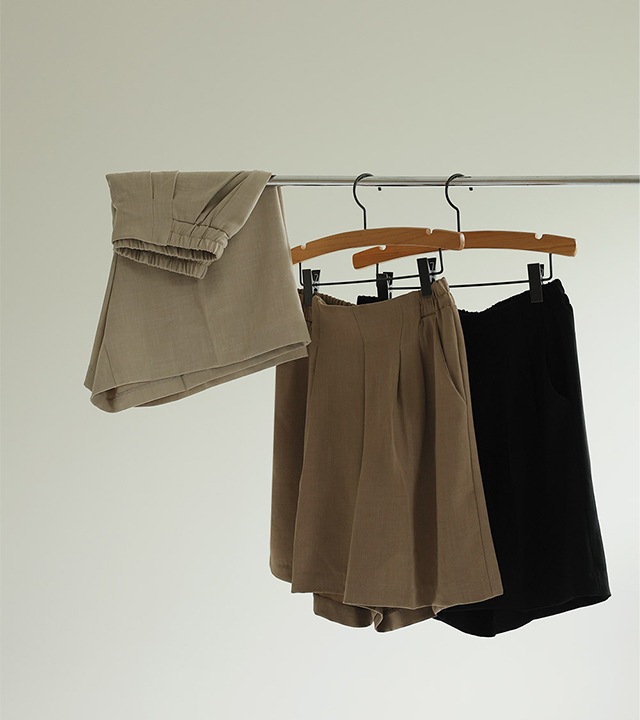 [RR]マンツレーヨンスパン4分丈ショーツ