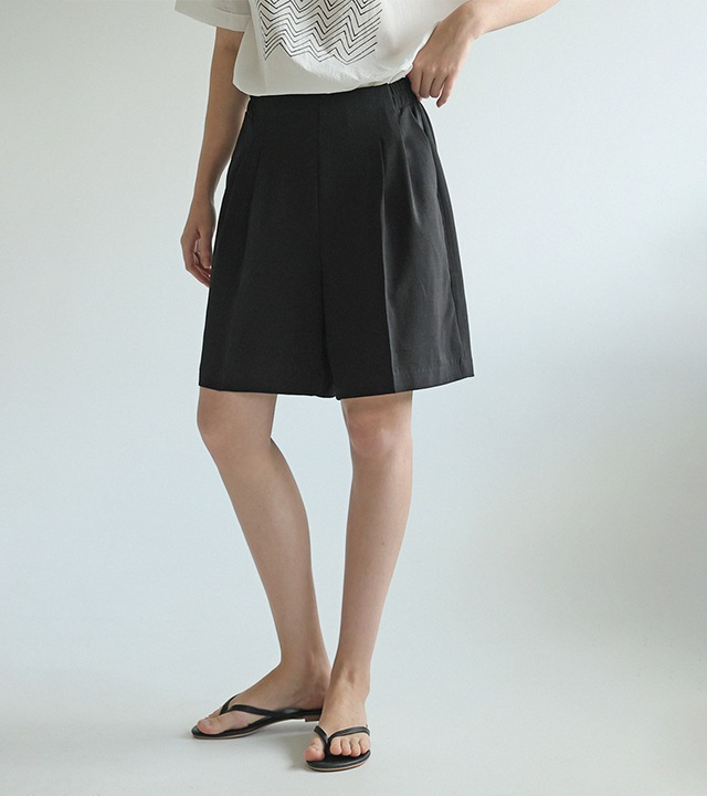 [RR]マンツレーヨンスパン4分丈ショーツ