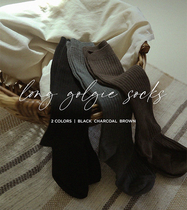 ベーシックリブロングソックス