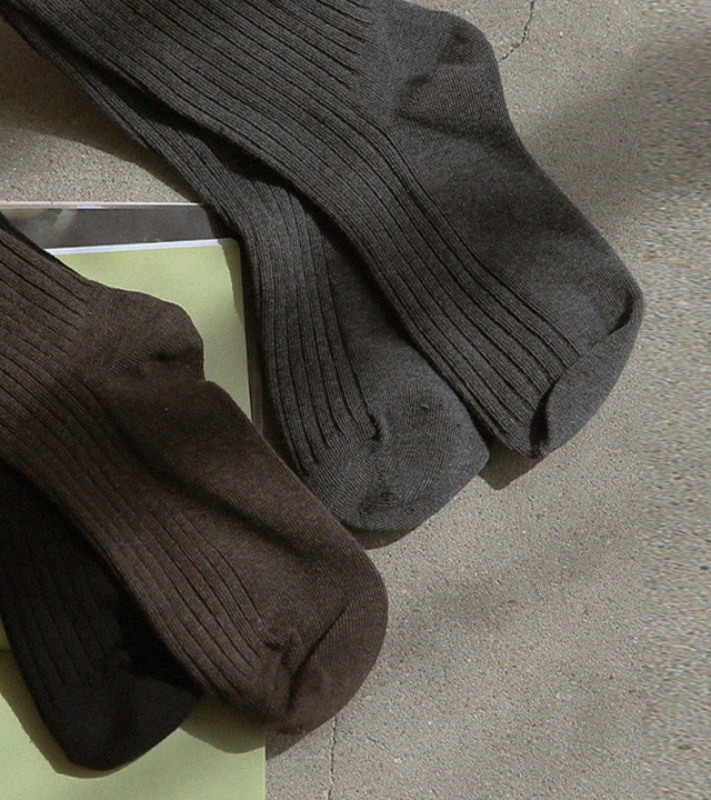 ベーシックリブロングソックス