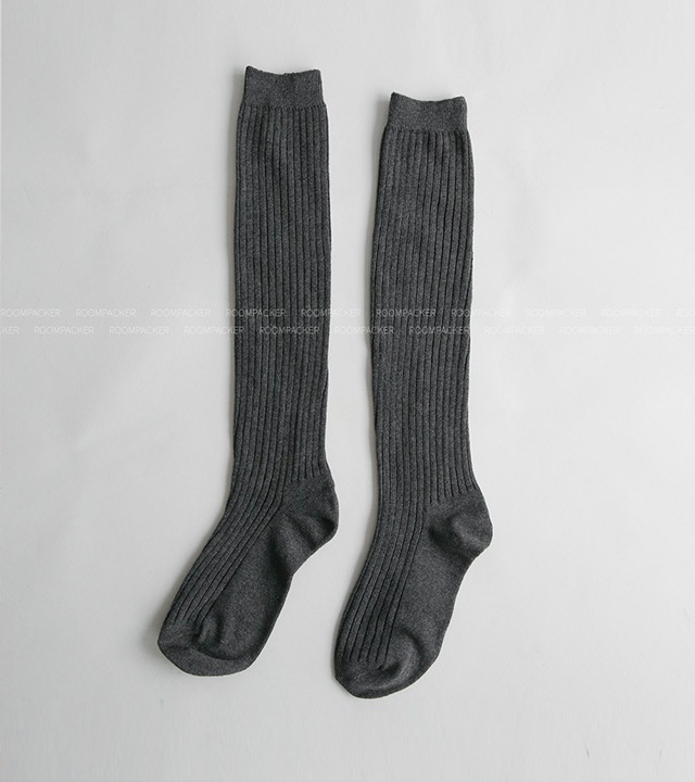 ベーシックリブロングソックス