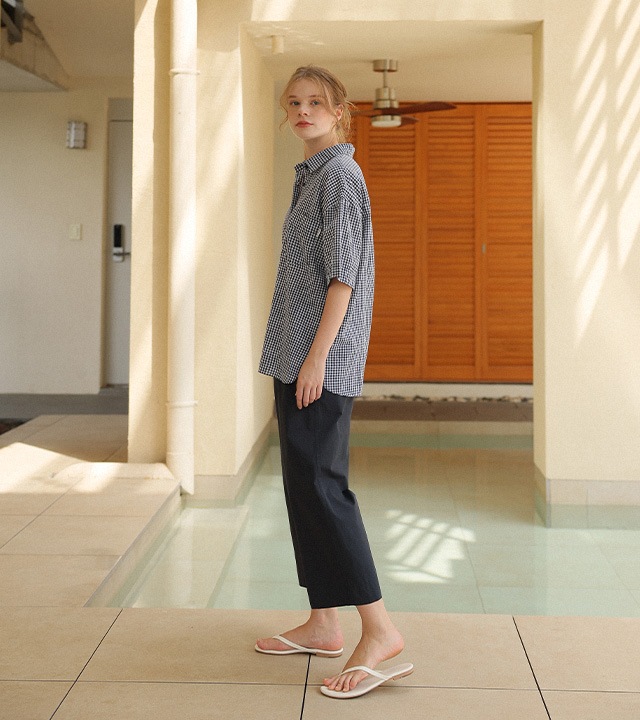 🌈[RR]ロハンウォッシュドチェック半袖シャツ