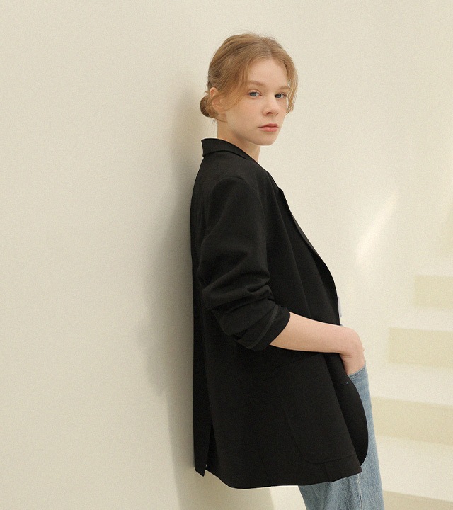 🌈[RR]プレミアムライトウールジャケット_ブラック