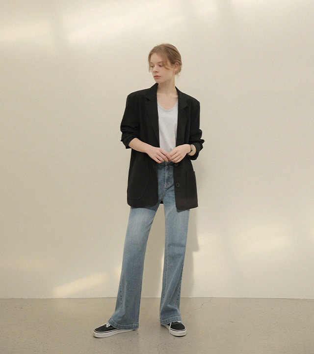 🌈[RR]プレミアムライトウールジャケット_ブラック