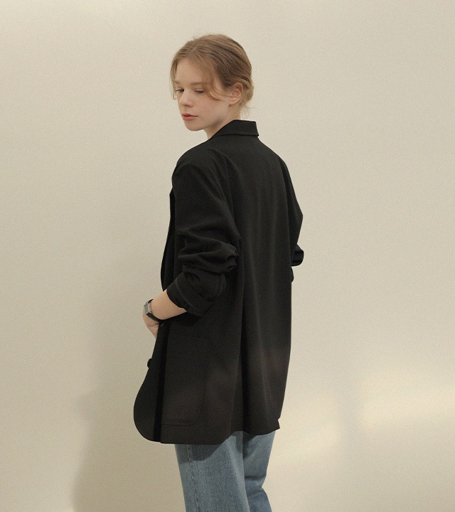 🌈[RR]プレミアムライトウールジャケット_ブラック