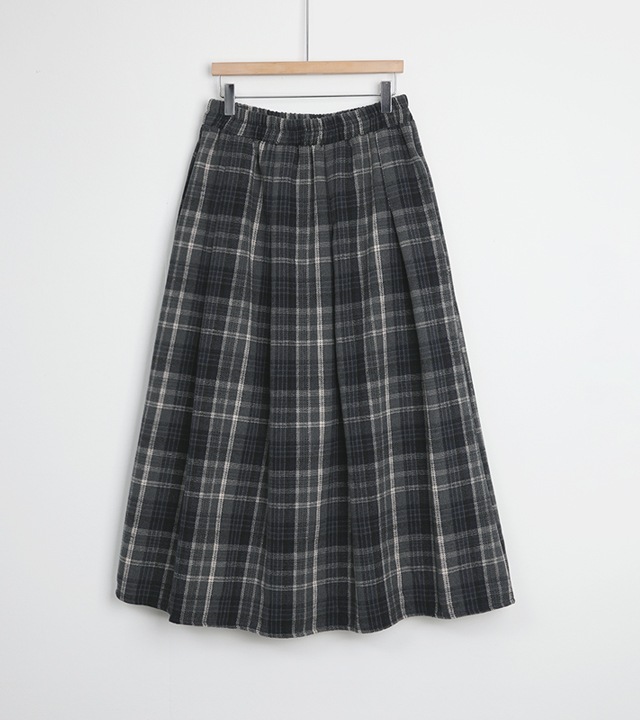 ロッツプリーツチェック起毛スカート