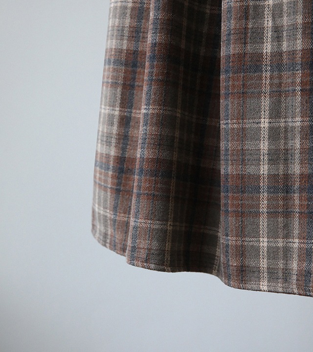 ロッツプリーツチェック起毛スカート