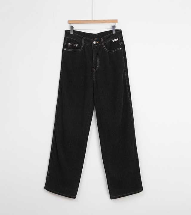 [RR]564ブラックコーデュロイ裏起毛パンツ