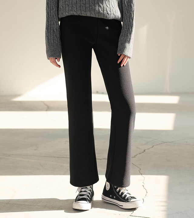 [RR]ルブミンク裏地付きブーツカットイージーパンツ