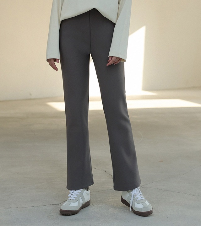 [RR]ルブミンク裏地付きブーツカットイージーパンツ