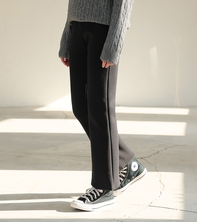 [RR]ルブミンク裏地付きブーツカットイージーパンツ