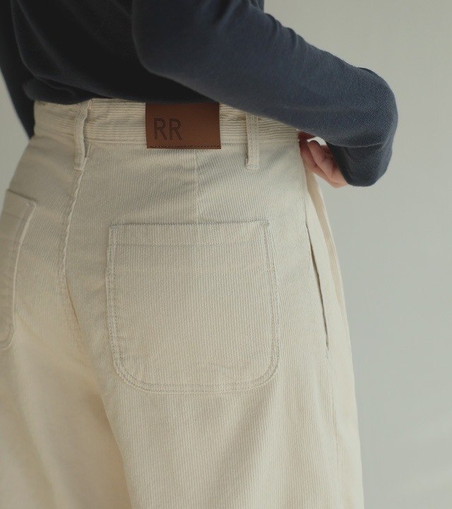 [RR]566コーデュロイワイド起毛パンツ