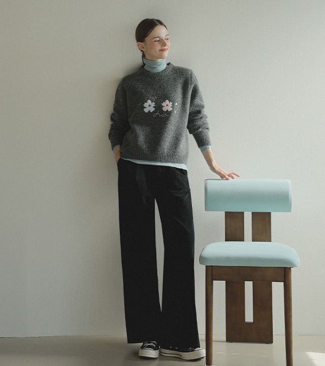 [RR]566コーデュロイワイド起毛パンツ