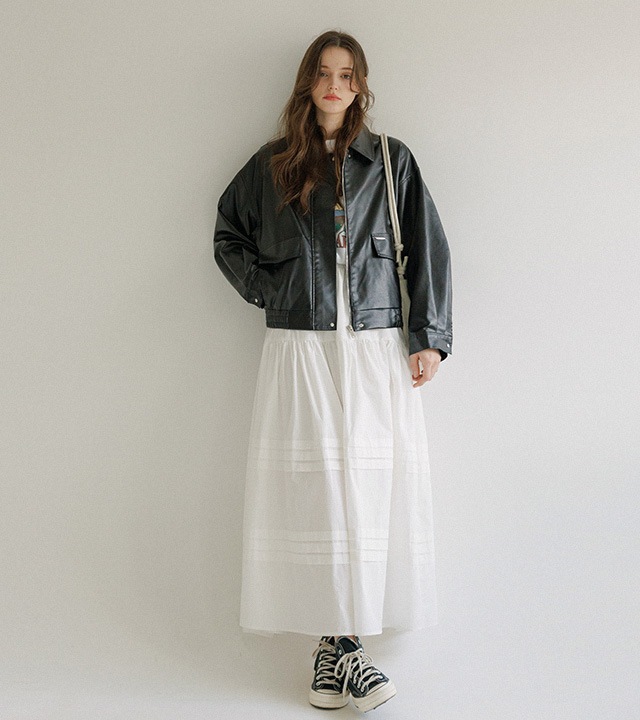 🌈[RR]ホアンピンタックロングスカート