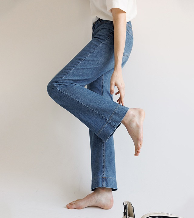 🌈[RR]572 セミブーツカットスパンデックスパンツ