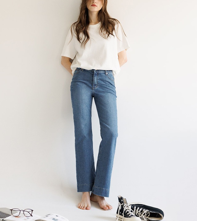 🌈[RR]572 セミブーツカットスパンデックスパンツ