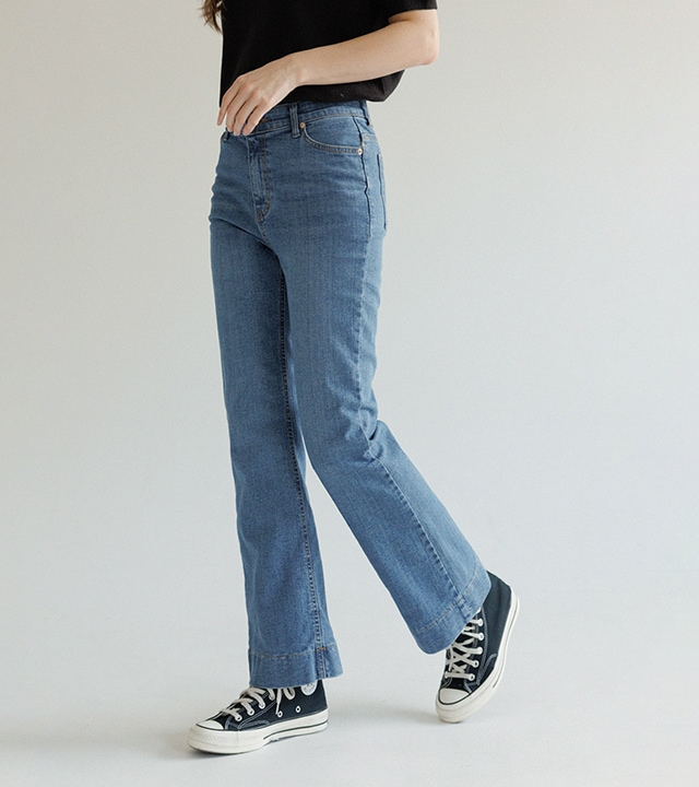 🌈[RR]572 セミブーツカットスパンデックスパンツ