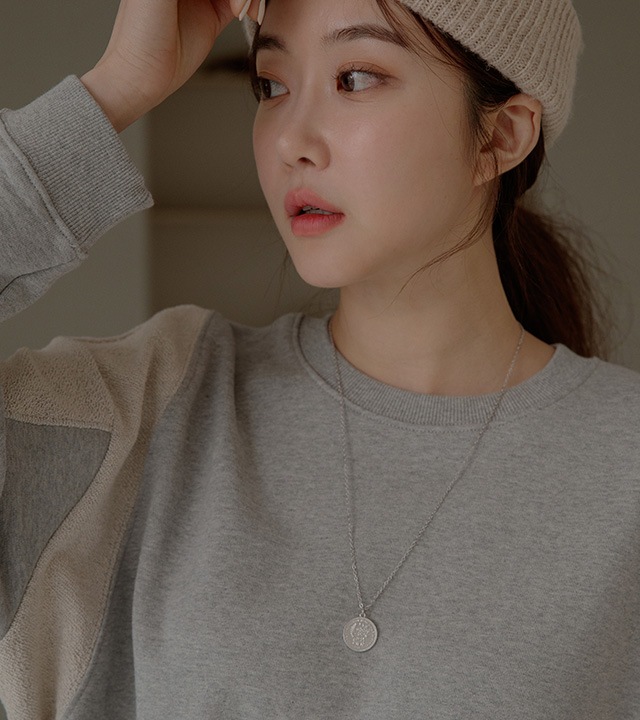 シルバーサークルパンダントネックレス