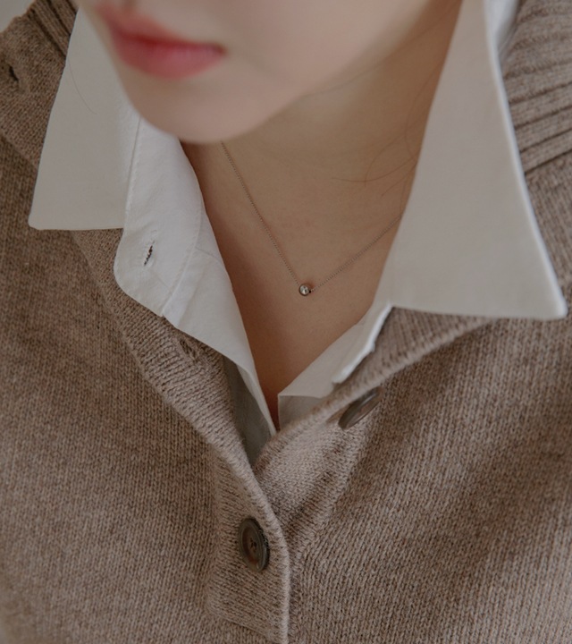 シルバーボールチェーンネックレス