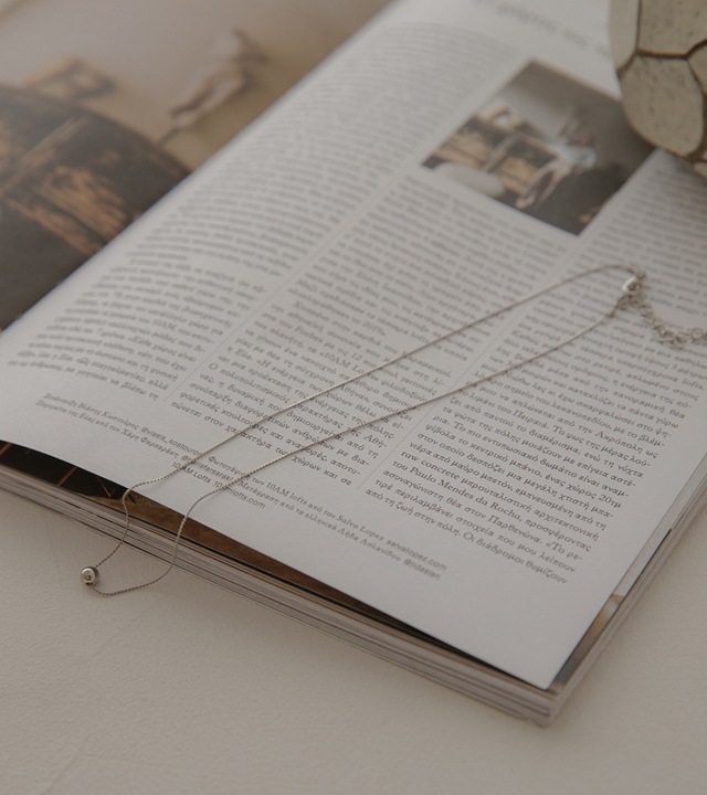 シルバーボールチェーンネックレス