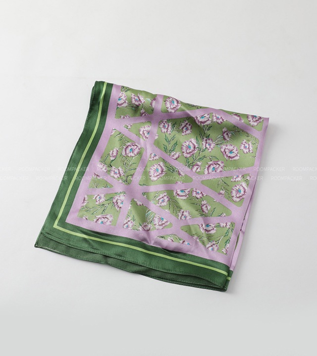 リアフラワーシルクスカーフ