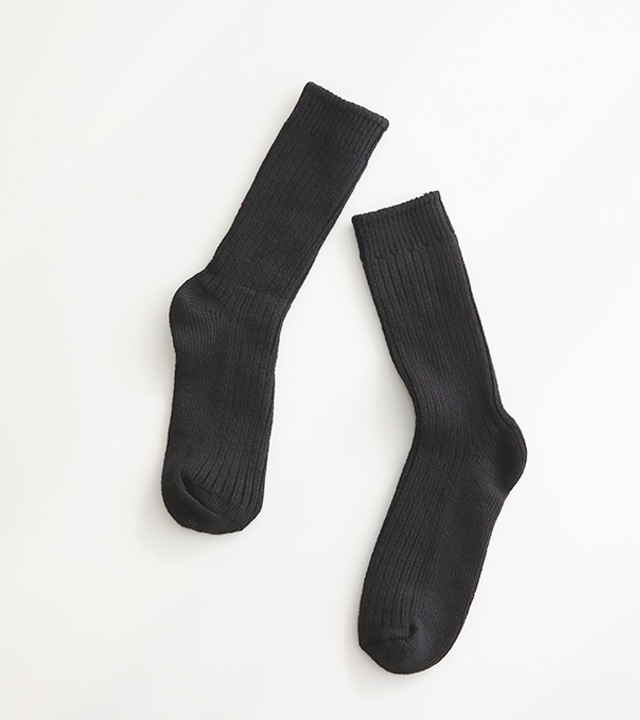 トムディウールリブハイネックソックス