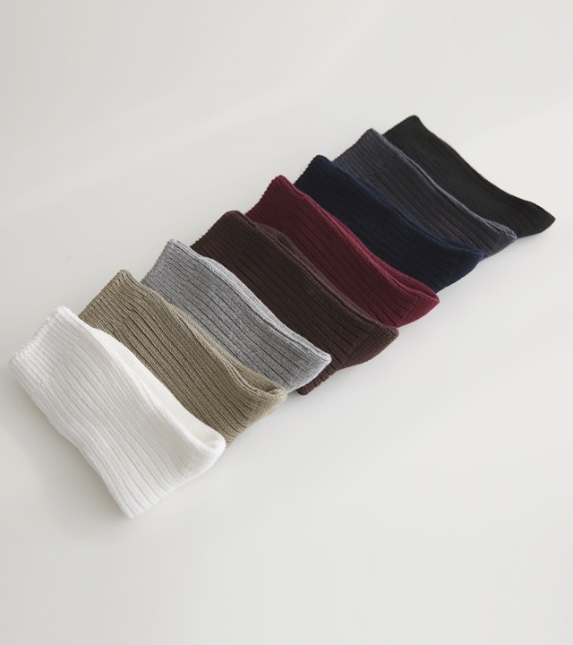 トムディウールリブハイネックソックス