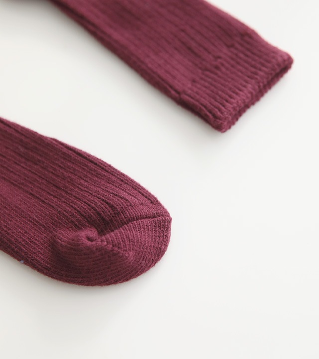 トムディウールリブハイネックソックス