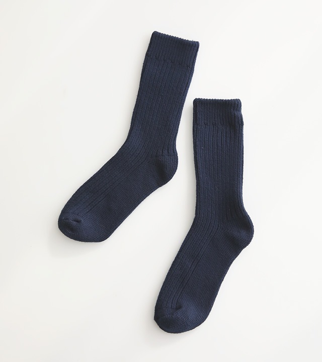 トムディウールリブハイネックソックス