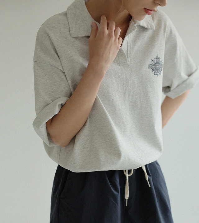 モニティンカラ半袖トップス