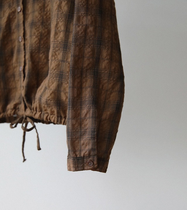 リオウォッシュヘムストリングフード付きパーカー