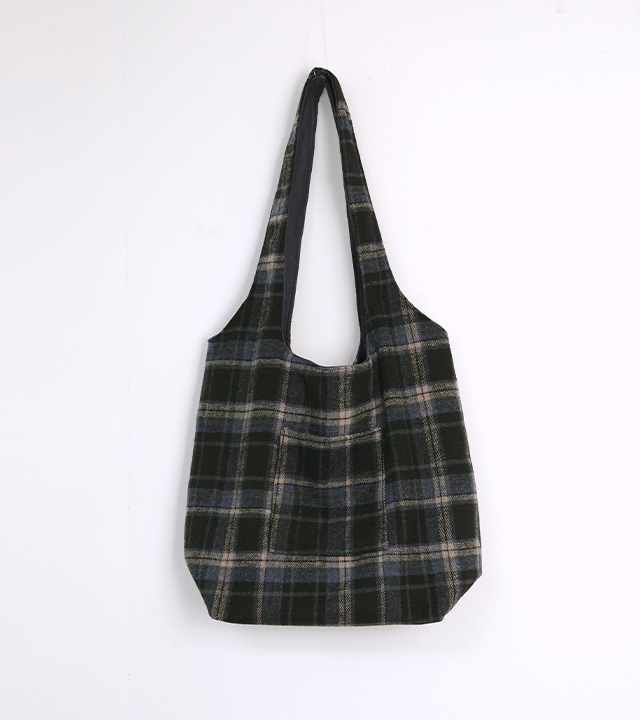 [RR]ルインチェック刺繍 エコバッグ