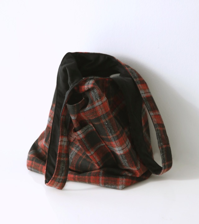 [RR]ルインチェック刺繍 エコバッグ