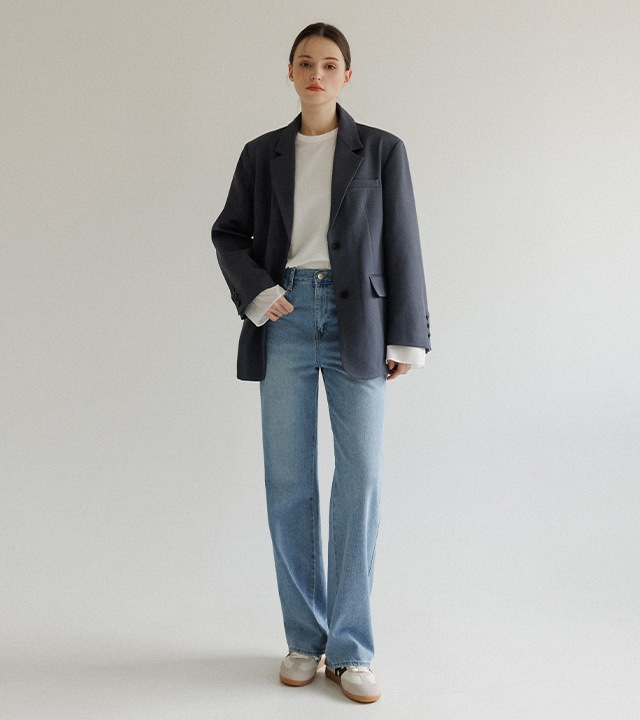 [RR]573 マーク セミワイドパンツ