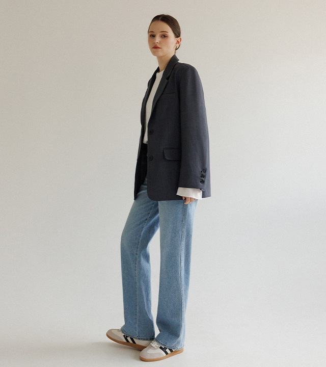 [RR]573 マーク セミワイドパンツ