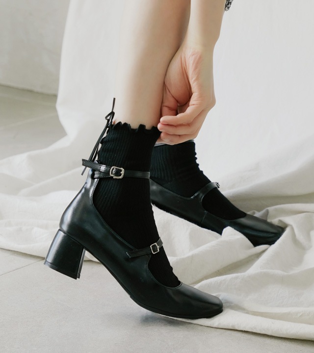 ラナバックリボンフリルソックス