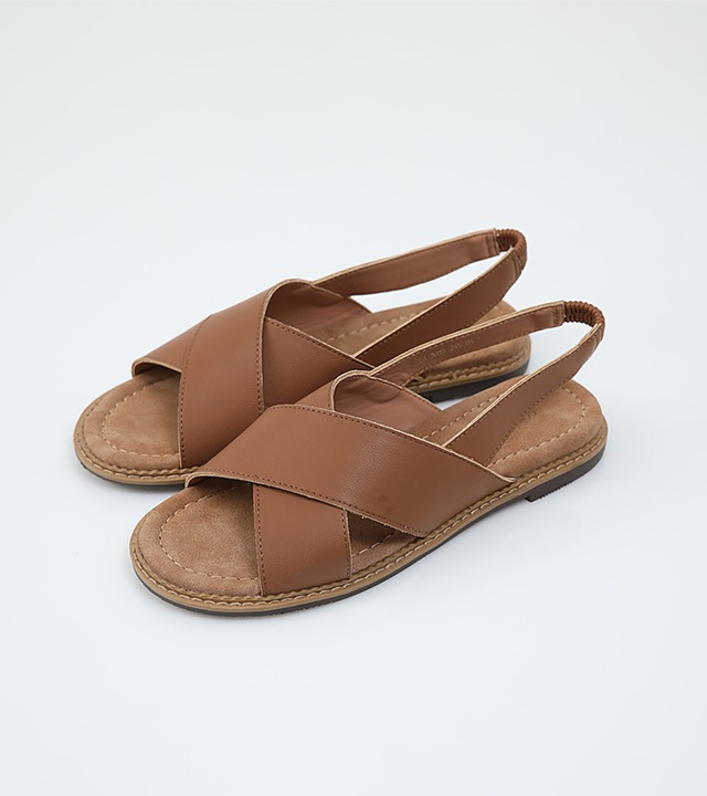 エディストラップバンディング牛革サンダル