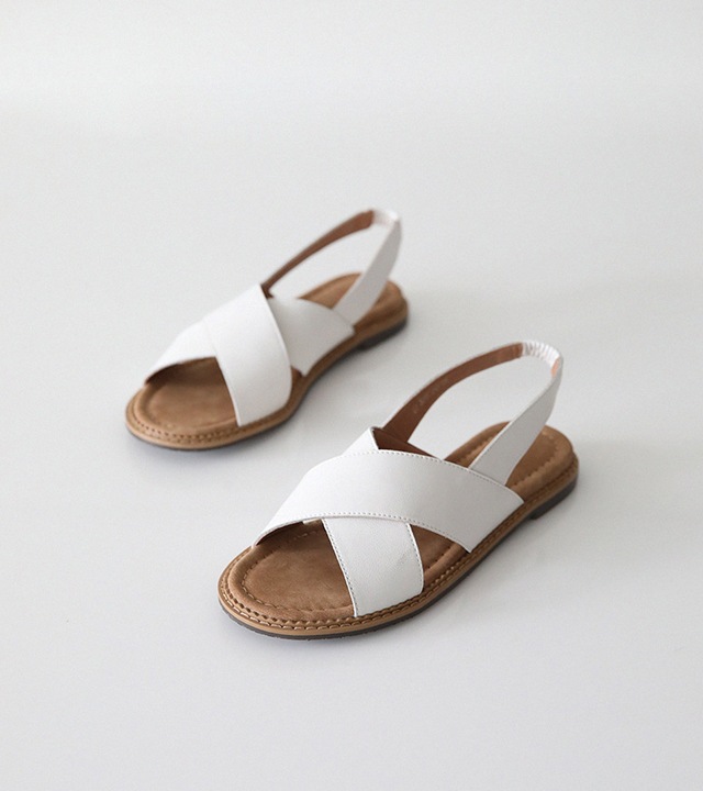 エディストラップバンディング牛革サンダル