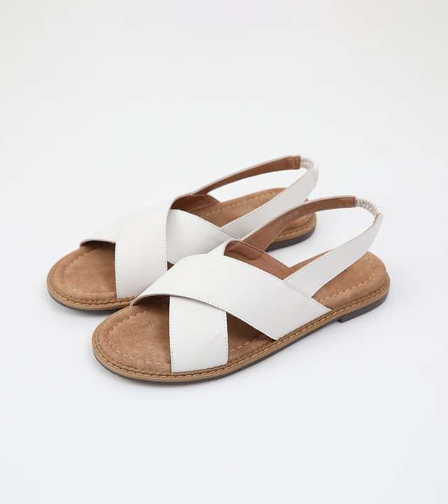 エディストラップバンディング牛革サンダル